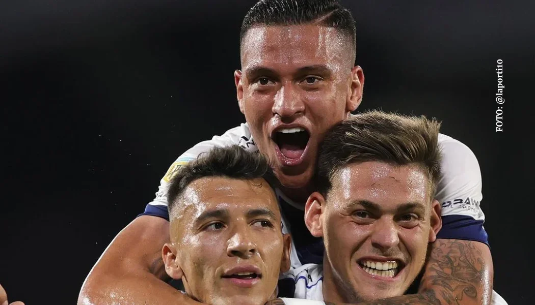 Juan Camilo Portilla celebrando en Talleres