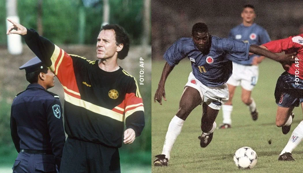 Franz Beckenbauer y Adolfo Valencia
