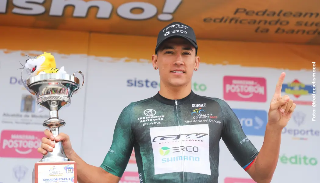 Alejandro Osorio, ganador de etapa 3 en Vuelta a Colombia.