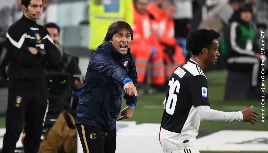 Antonio Conte y Juan Guillermo Cuadrado