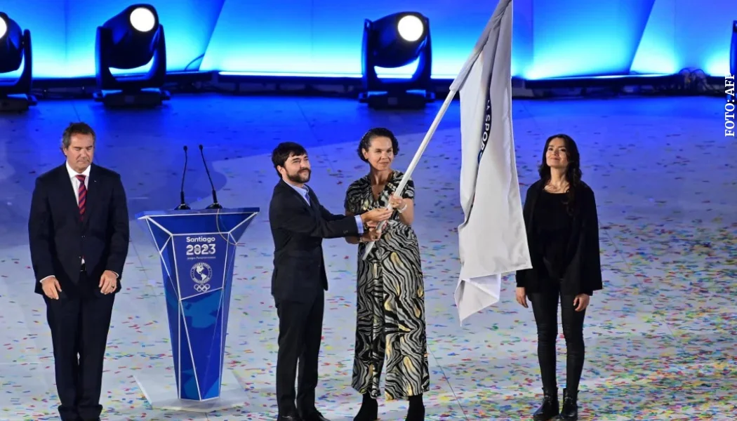 Astrid Rodríguez, ministra del Deporte, y Jaime Pumarejo, alcalde de Barranquilla.