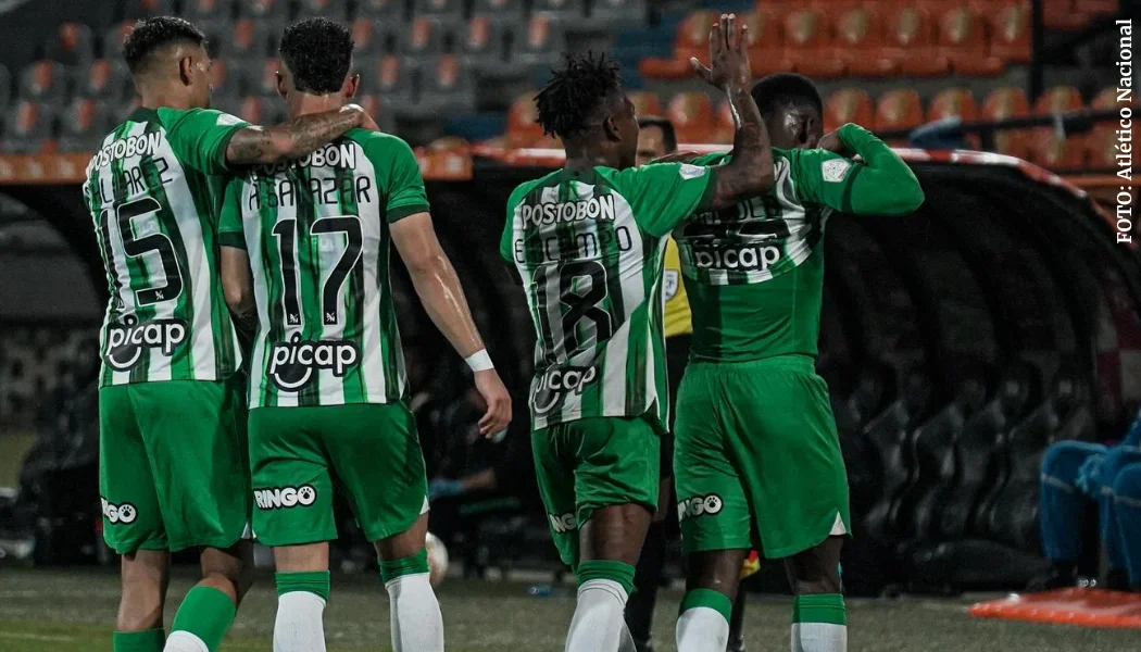 Atlético Nacional celebrando gol ante Alianza FC
