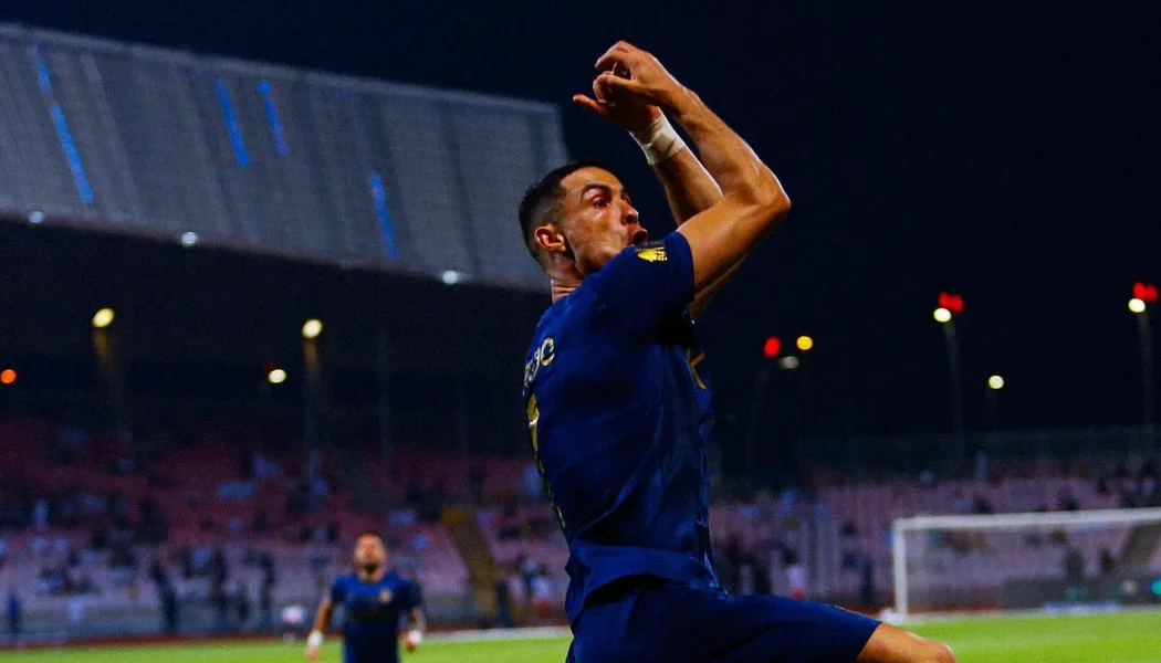 Cristiano Ronaldo celebrando gol con Al Nassr