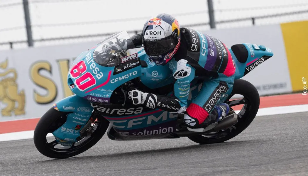 David Aloson al mando del moto3 GP de Cataluña