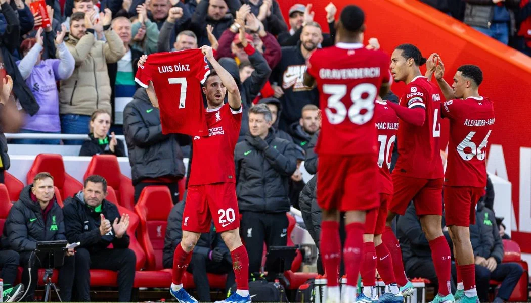 Diogo Jota y su sentido homenaje a Luis Díaz