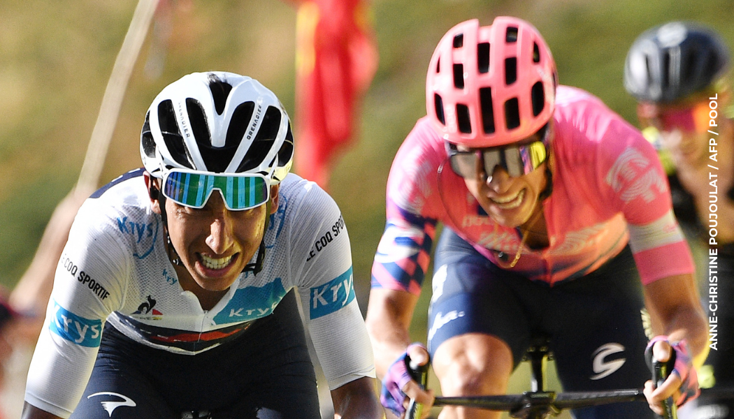 Egan Bernal y Rigoberto Urán.