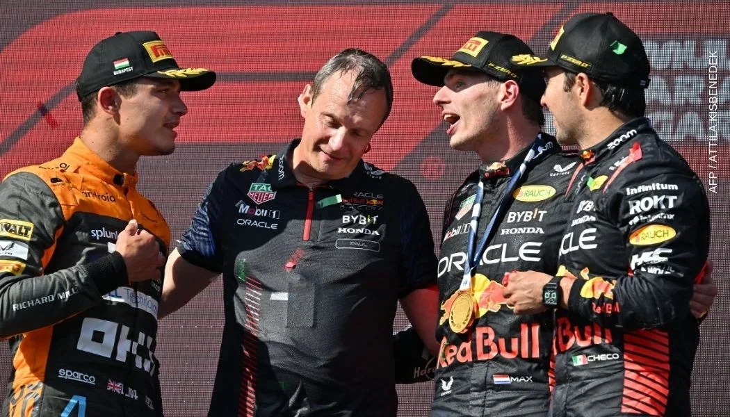 Lando Norris rompió millonario trofeo en festejo de F1