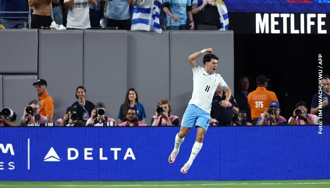 Facundo Pellistri, figura de Uruguay en la Copa América.