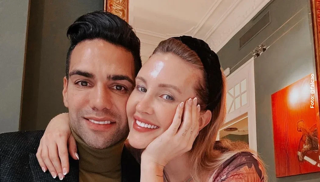 Falcao García y su esposa.