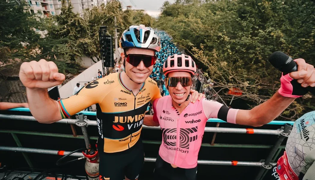 Rigoberto Urán y Wout Van Aert en el Giro de Rigo