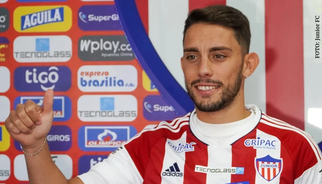 Gonzalo Lencina en su presentación con Junior de Barranquilla