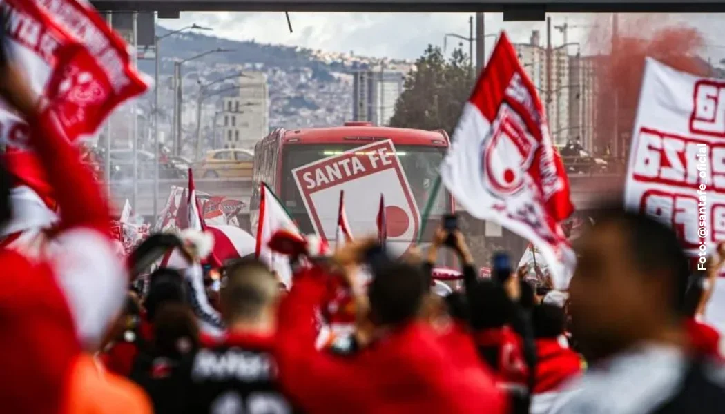 Hinchada de Independiente Santa Fe.