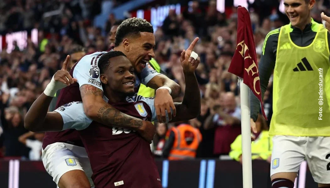 Jader Durán titular con Aston Villa en Premier League.