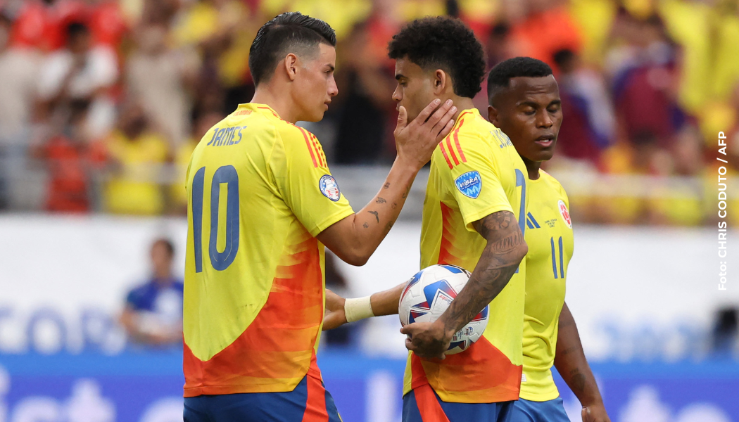 Luis Díaz se rinde ante James en Copa América.