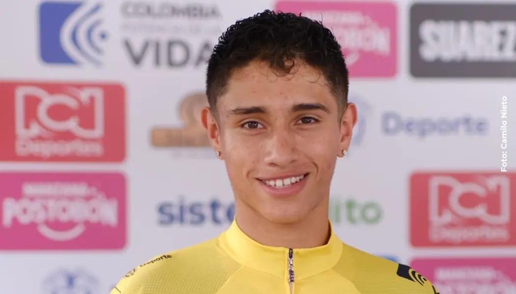 Jeferson Ruíz, primer líder de la Vuelta a la Juventud.