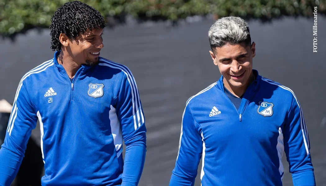 Juan Carlos Pereira y Daniel Cataño en entrenamientos