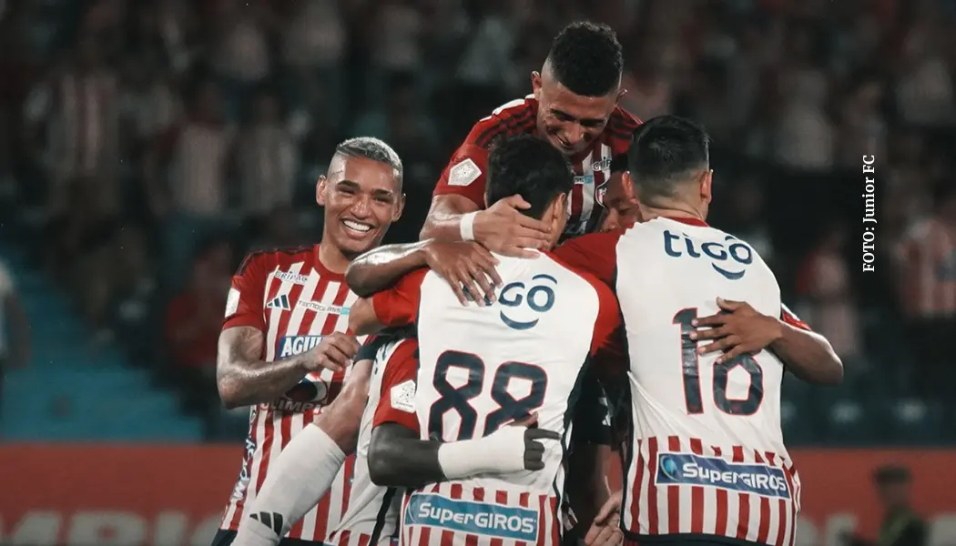 Junior de Barranquilla celebrando un gol