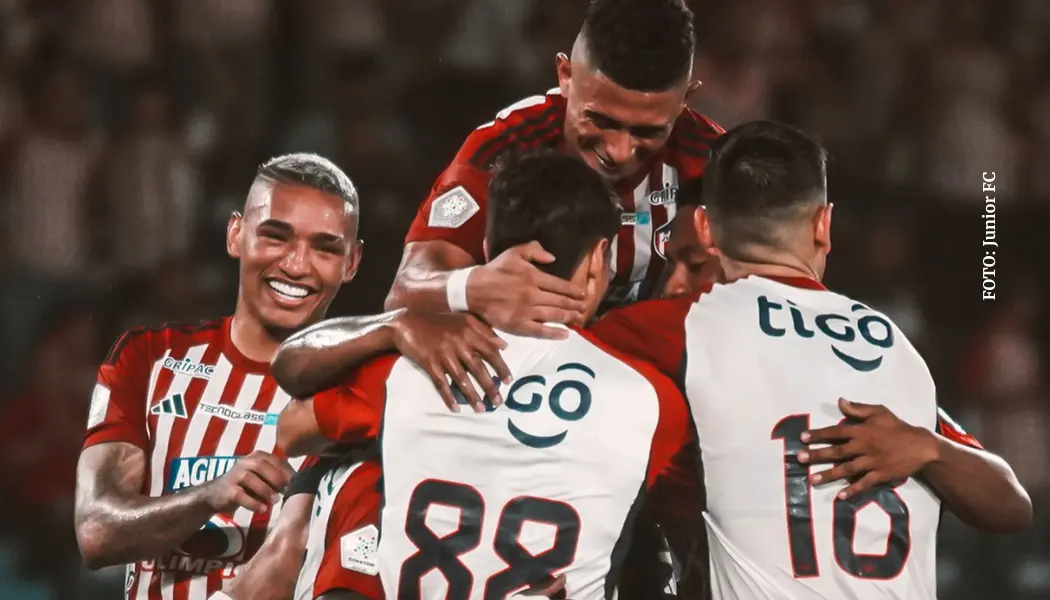 Junior de Barranquilla celebrando un gol