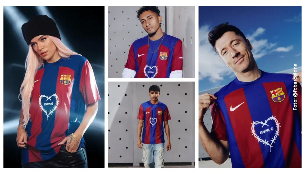 Camiseta de FC Barcelona con Karol G.