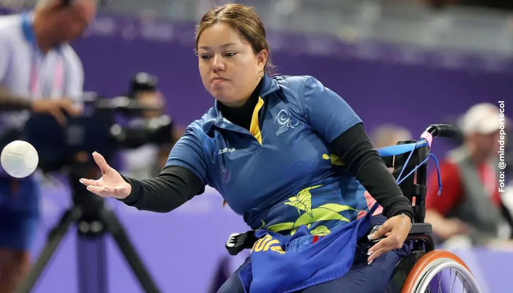 Leidy Chica bronce de Colombia en Boccia Paralímpicos.