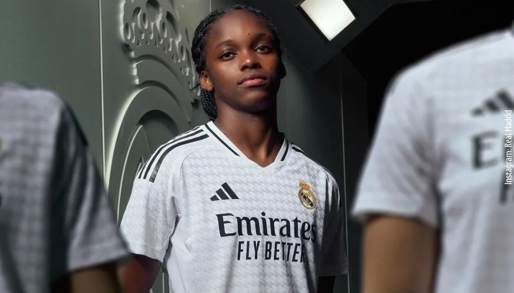 Linda Caicedo es la imagen del lanzamiento oficial de la camiseta del Real Madrid