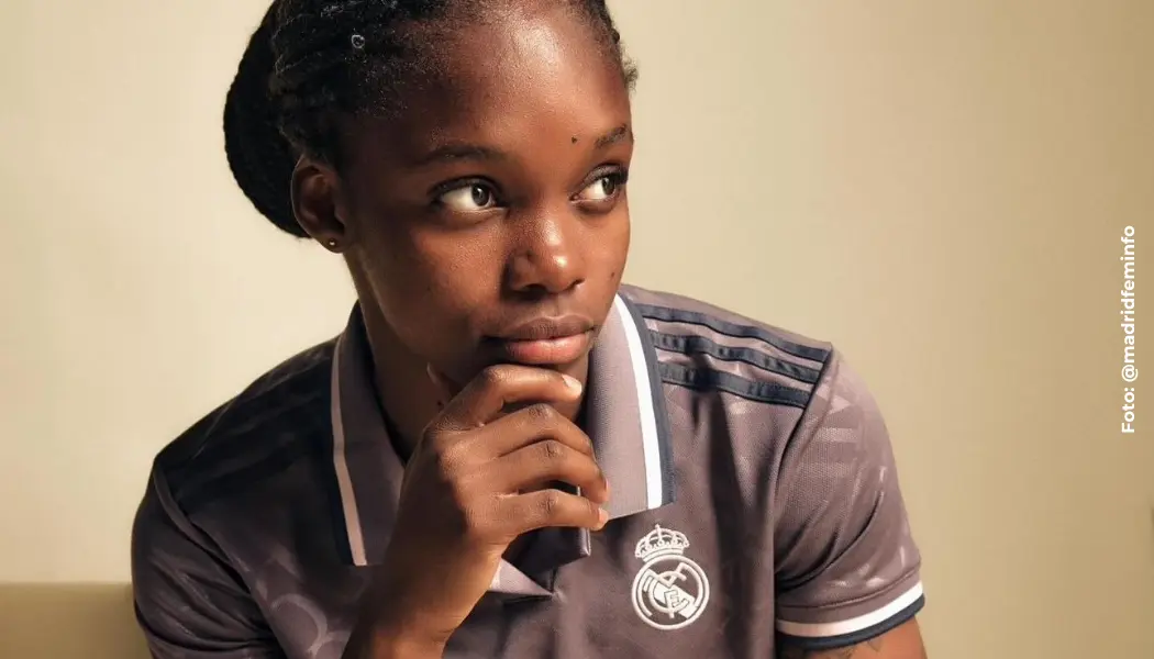 Linda Caicedo y Kylian Mbappé, figuras indumentaria Real Madrid.