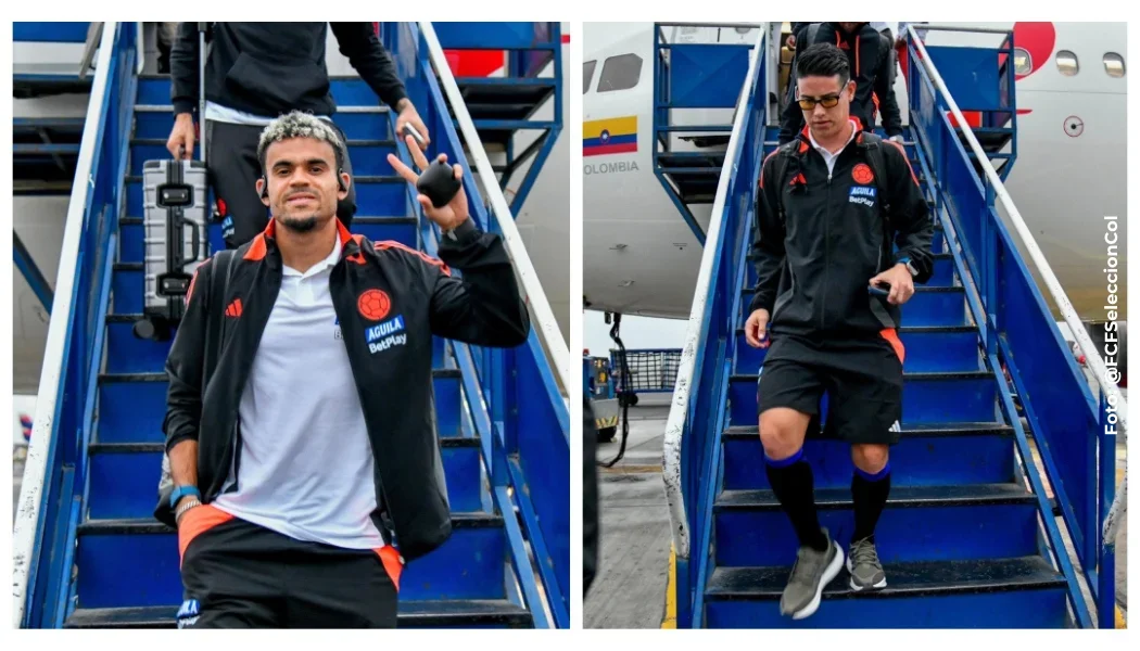 Banderazo y llegada de Selección Colombia a Lima