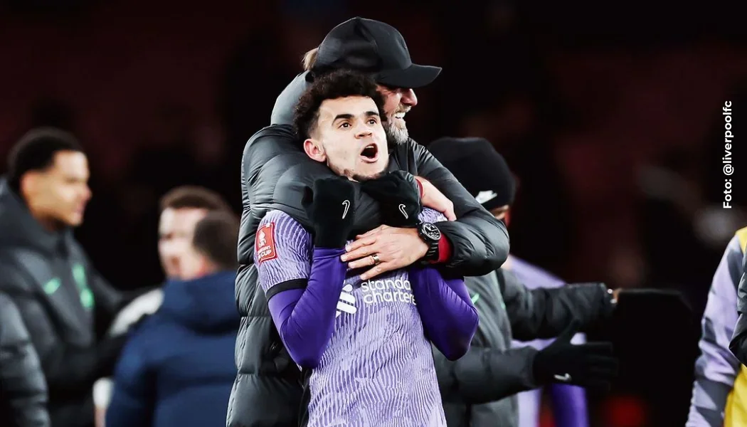 Jurgen Klopp y Luis Díaz.