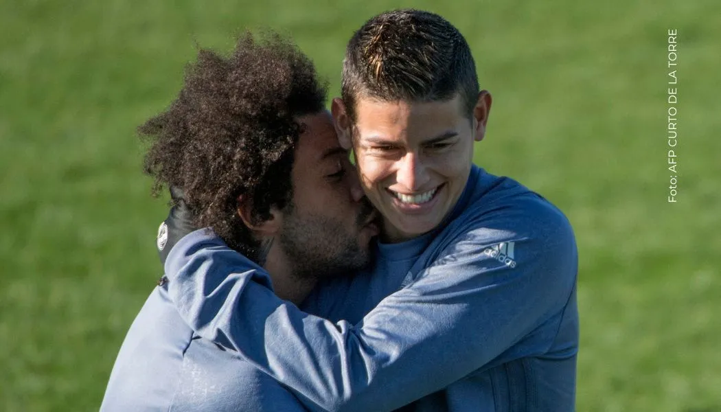 James Rodríguez felicitado por Marcelo en su cumpleaños