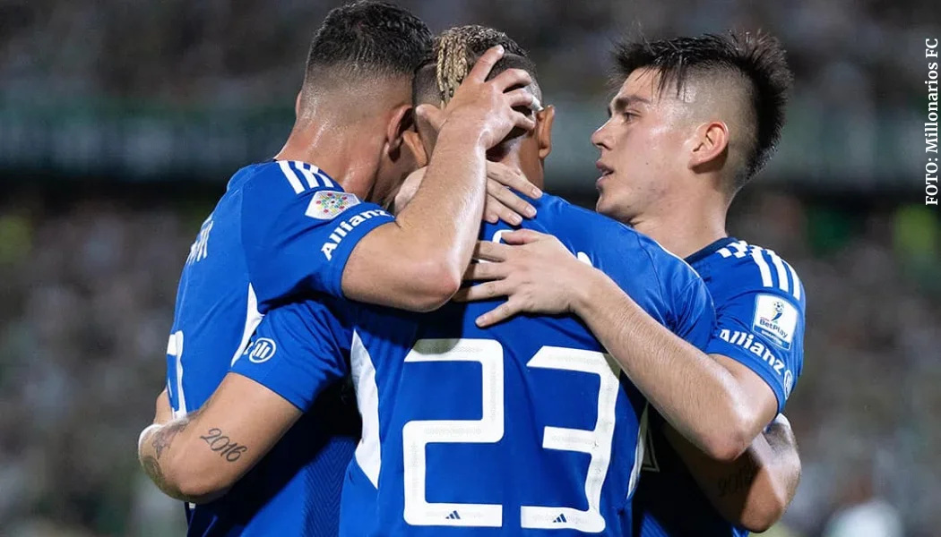 Millonarios Fútbol Club celebrando un gol