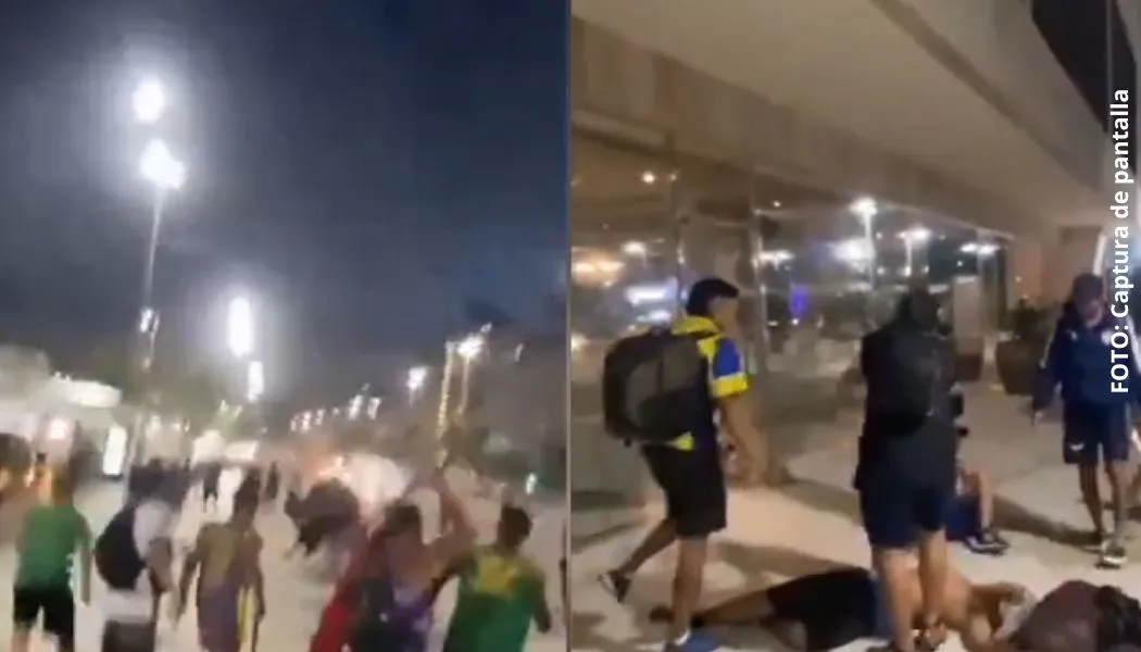 Pelea de hinchas del Junior