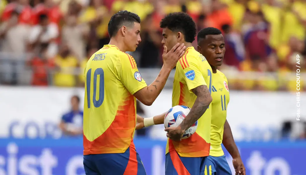 James y Lucho Díaz en la Selección Colombia.