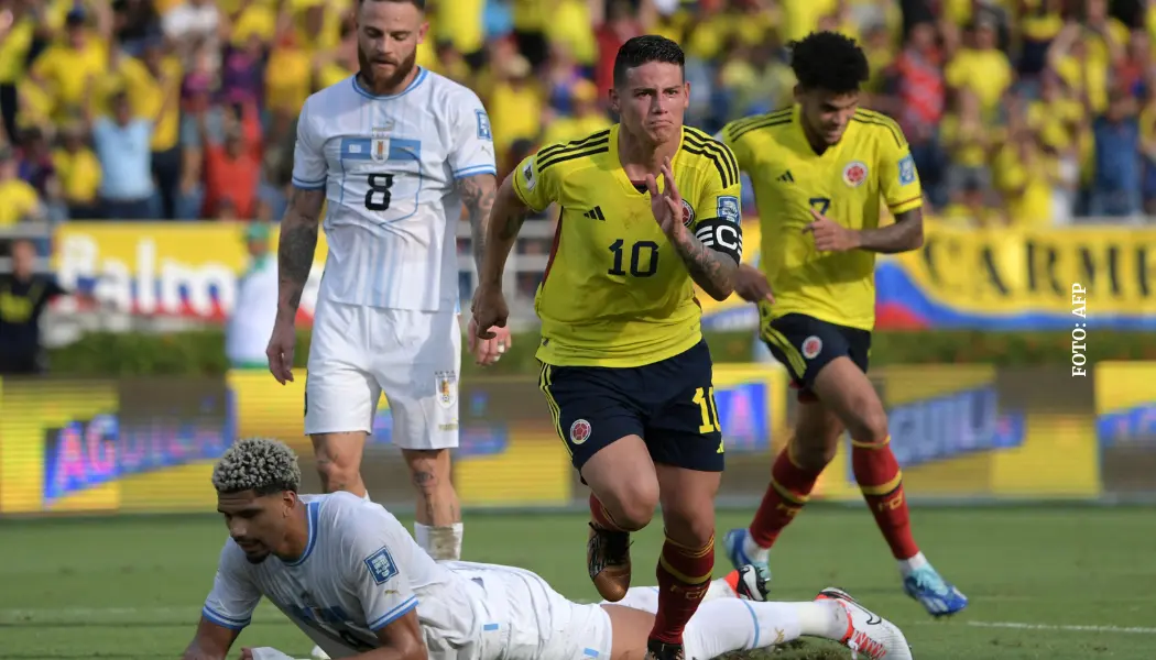 Selección Colombia vs Uruguay favorito según datos