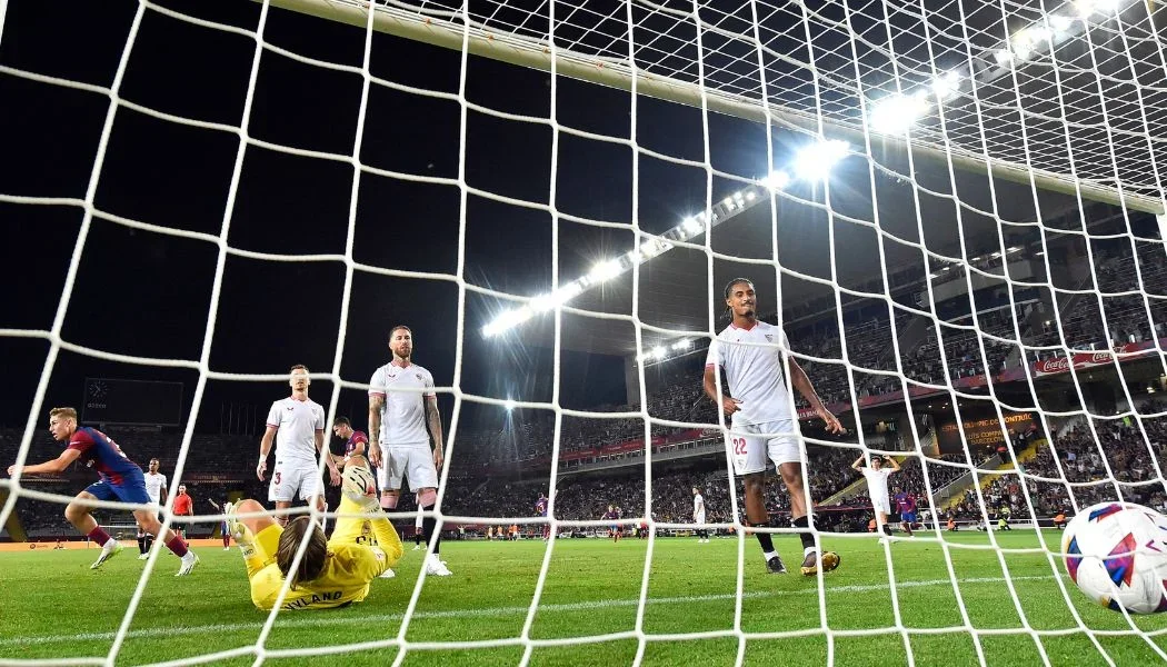 Sergio Ramos marcó gol en el juego del Barcelona vs Sevilla