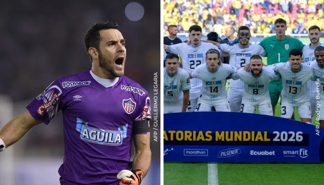 Santiago Mele obsequió su camiseta a Sebastián Viera