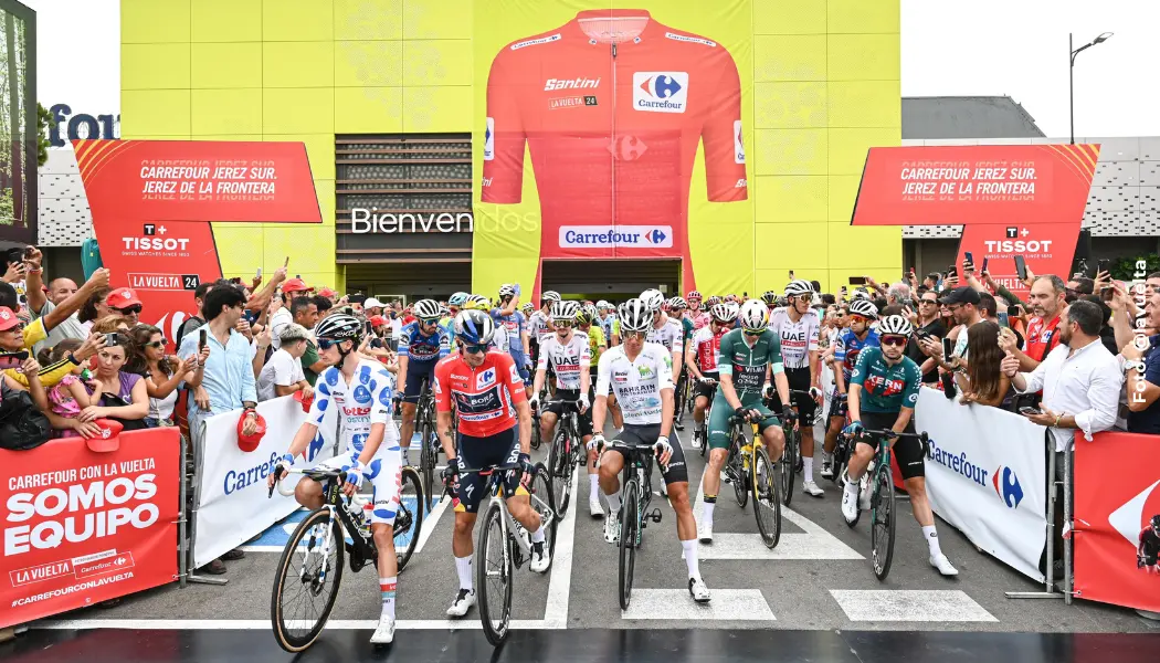 Partida etapa 6 supermercado Carrefour Vuelta España.