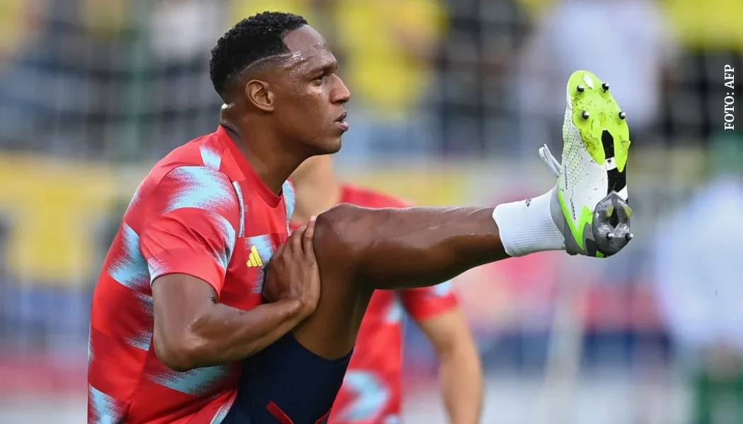 Yerry Mina entrenando con la Selección Colombia