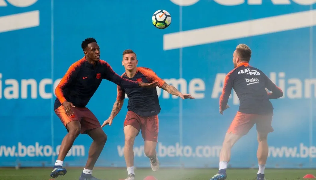 Yerry Mina en el Barcelona