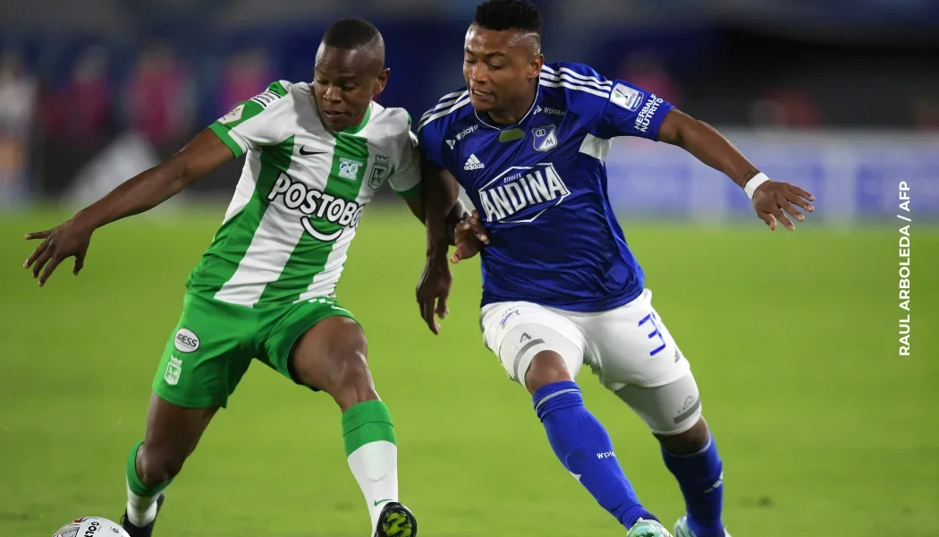 Yerson Candelo, enfrentando a Millonarios.