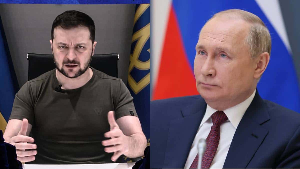 Presidente de Ucrania, Volodímir Zelenski - presidente de Rusia Vladimir Putin