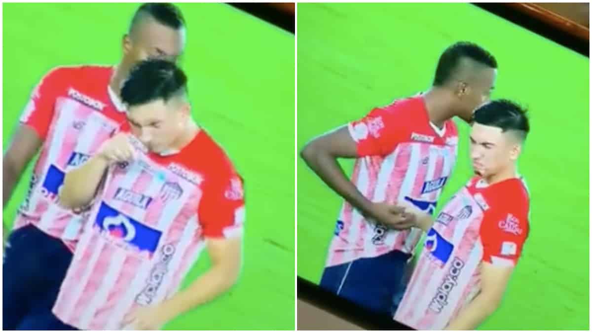 Fabián Ángel y Willer Ditta inhalando amoniaco