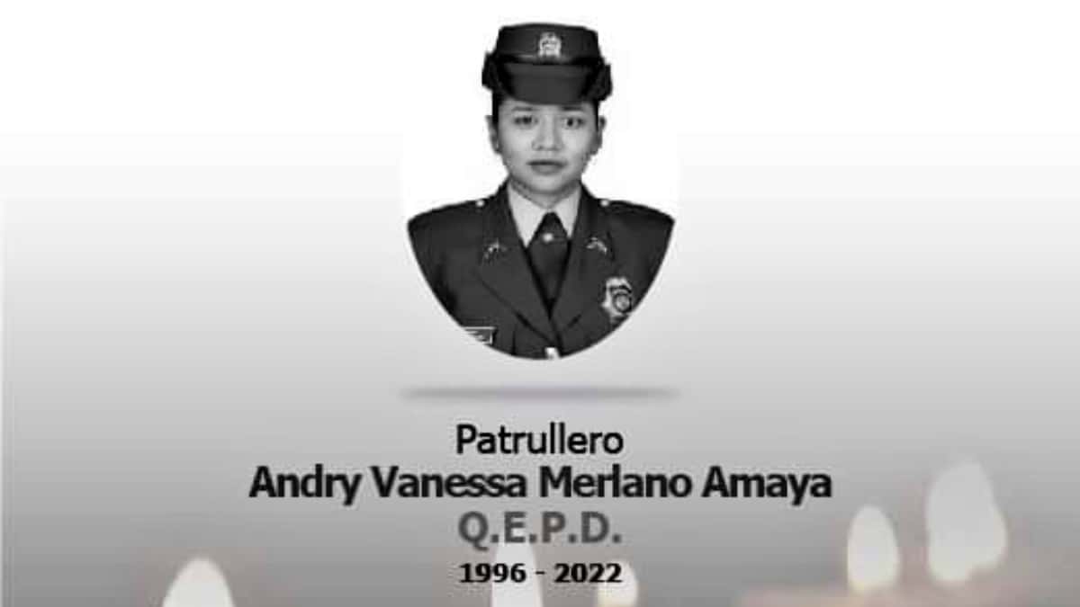 Andry Vanessa Merlano, patrullera de la Policía asesinada en Santa Fe de Antioquia.
