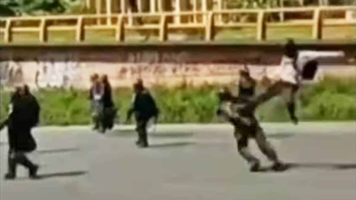 A la cárcel hombre que atacó con una patada a patrullera del Esmad en Medellín