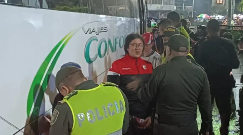 Barrista de Santa Fe detenido en Ibagué por violencia