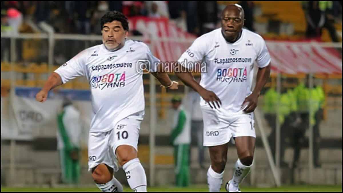 Freddy Rincón y Diego Maradona