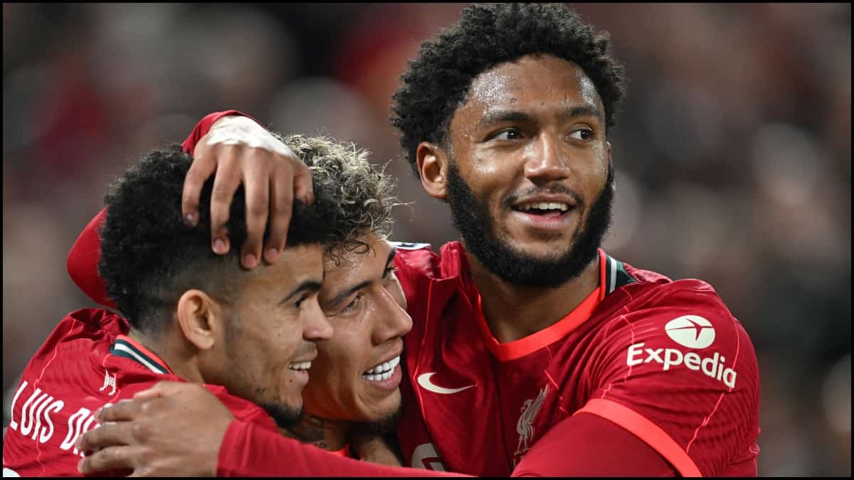 Celebración de gol Liverpool