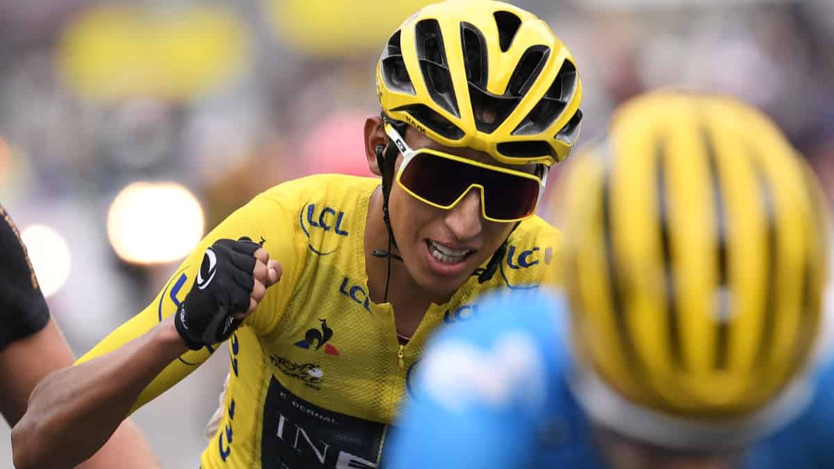 Egan Bernal cuando ganó el Tour de Francia 2019.