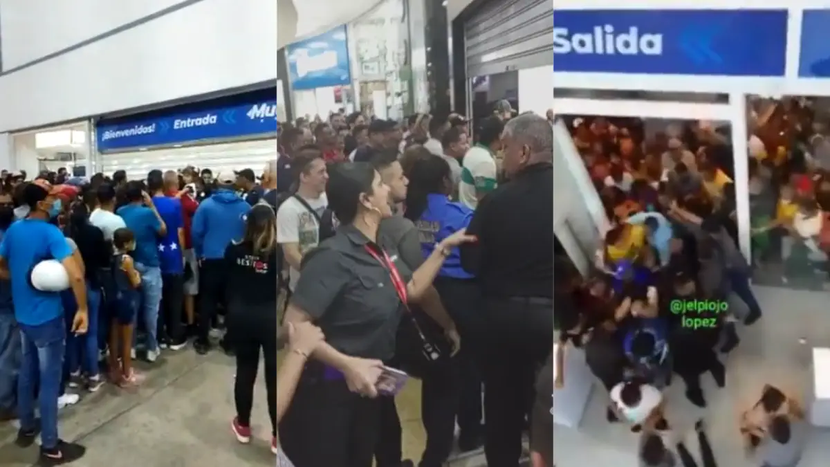 Cientos de personas se conglomeraron al frente de los centros comerciales. Se hizo necesaria la presencia de las autoridades para atender el caos. Foto: Archivo particular Cientos de personas se conglomeraron al frente de los centros comerciales. Se hizo necesaria la presencia de las autoridades para atender el caos.