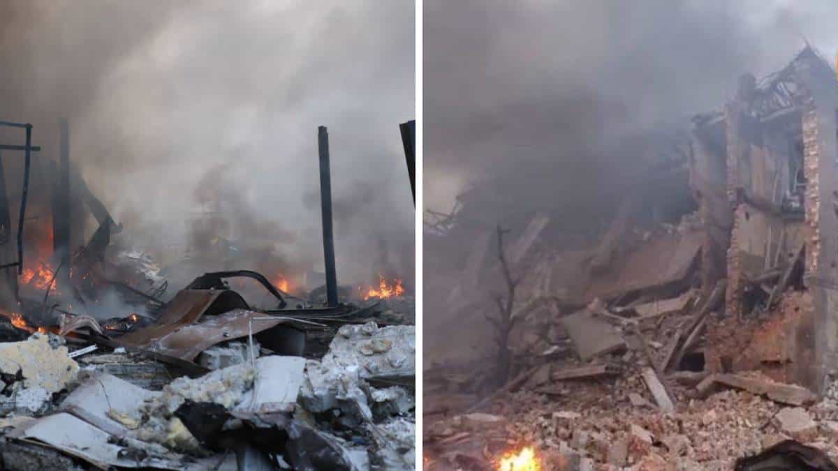 Bombardeo en Dnipro, Ucrania, cayó cerca de un jardín y dejó un muerto