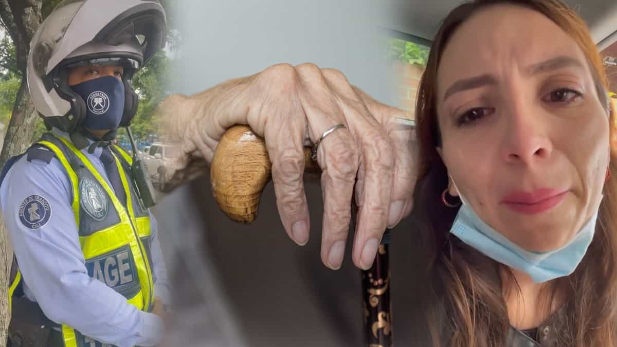 Adulto mayor murió luego de que agente de transito detuviera carro en que era llevado a urgencias por violar un semáforo en rojo.